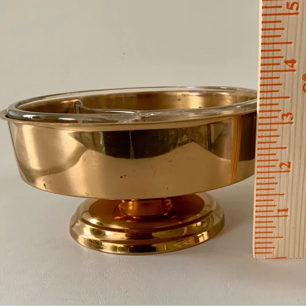 Mid century crudités dish